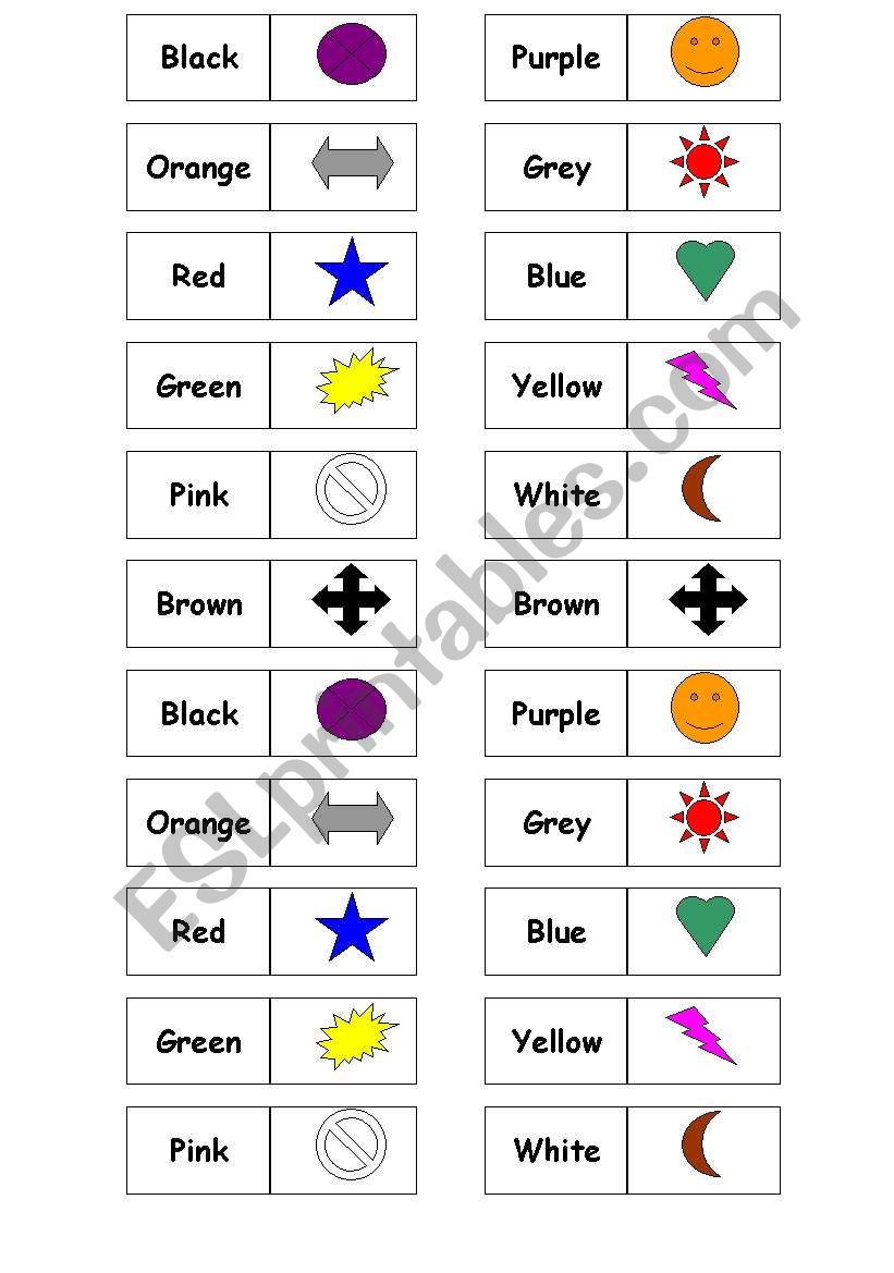 Colors Domino worksheet