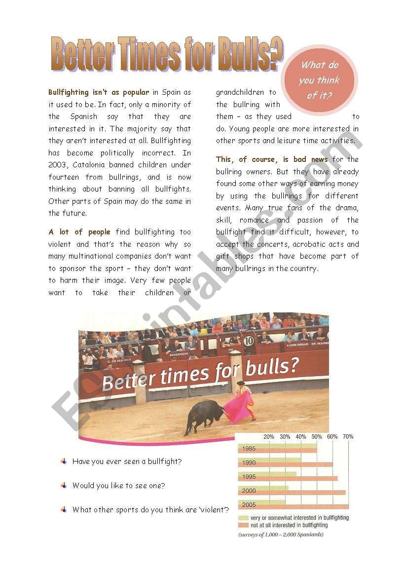 Better times for Bulls? - bullfighting