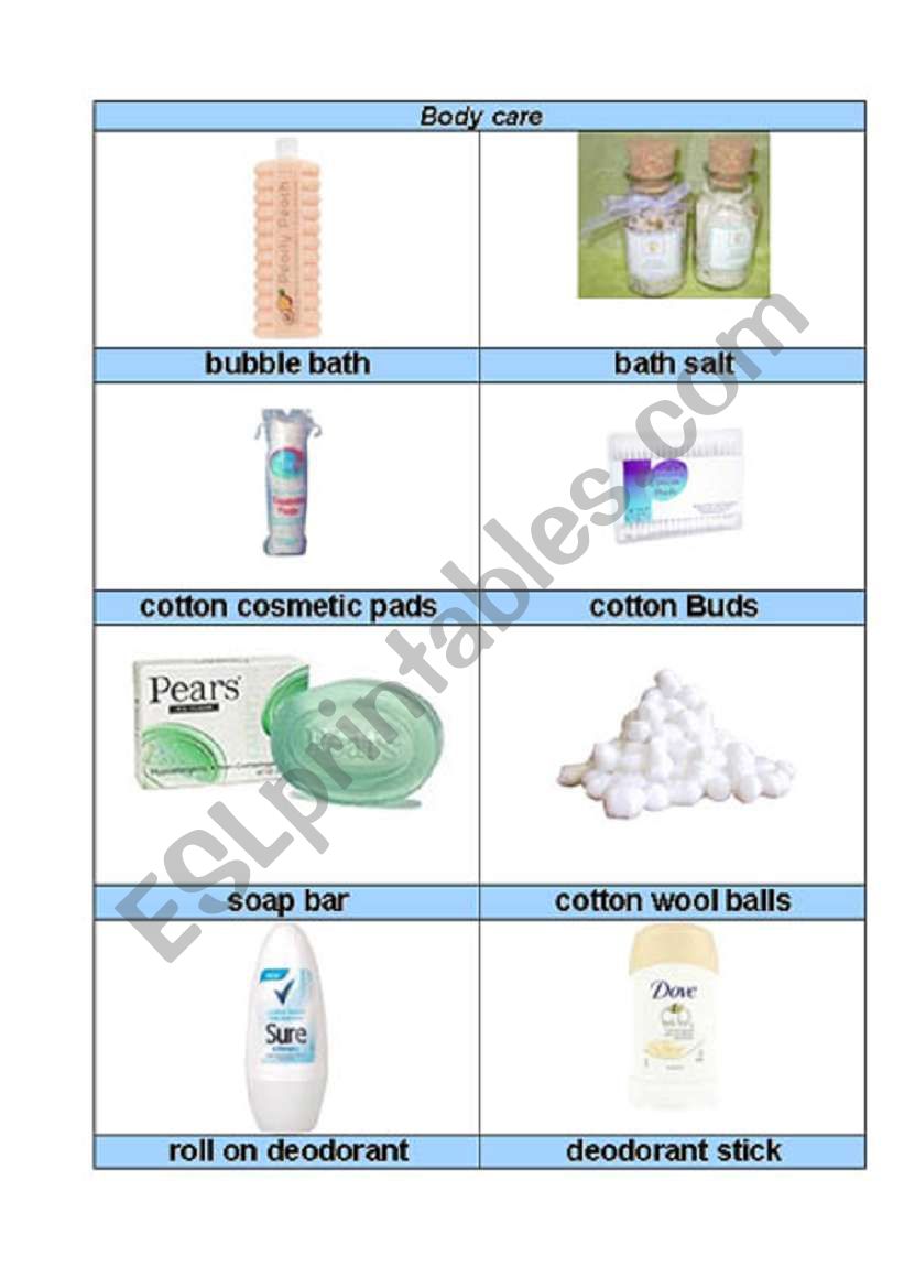 everyday household objects part 1 (bodycare)