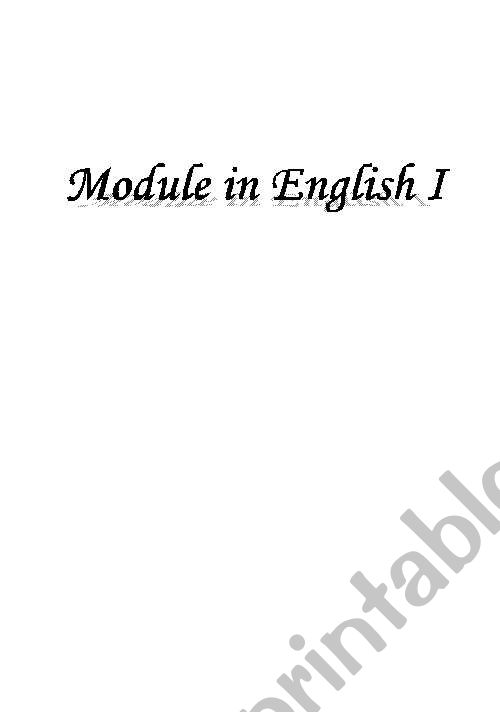 module worksheet