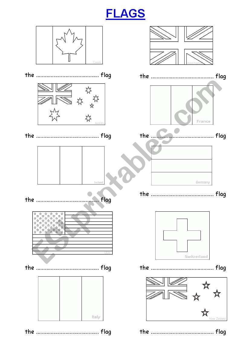 Flags colour in worksheet