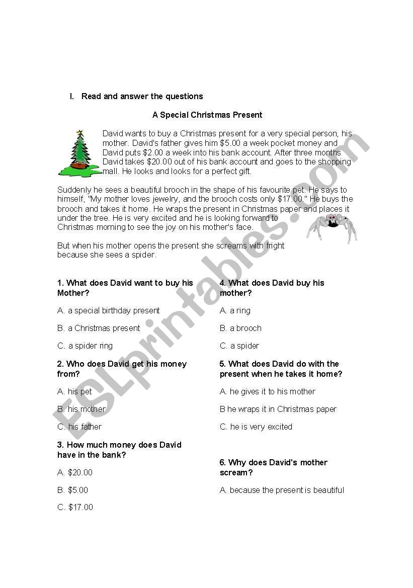 shopping- simple present worksheet