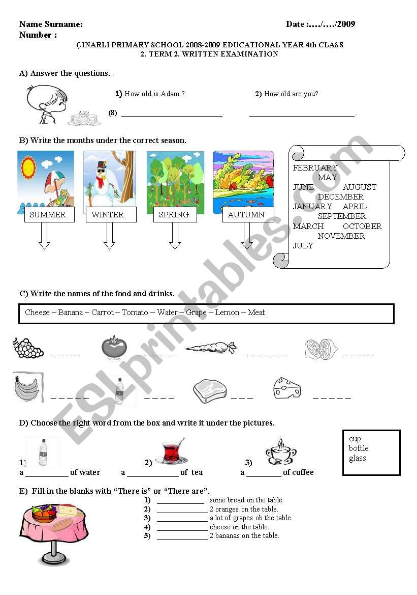 REVISION FOR ELEMANTARY STUDENTS