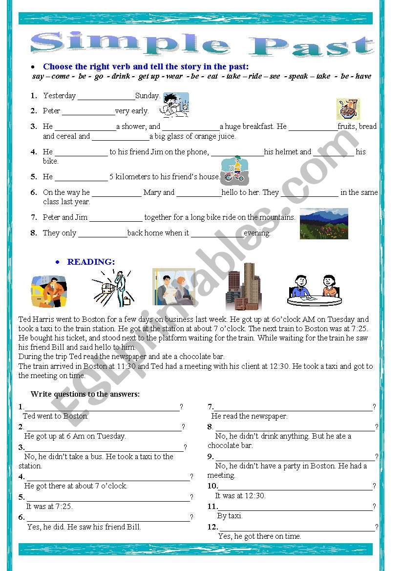 Simple Past Practice worksheet