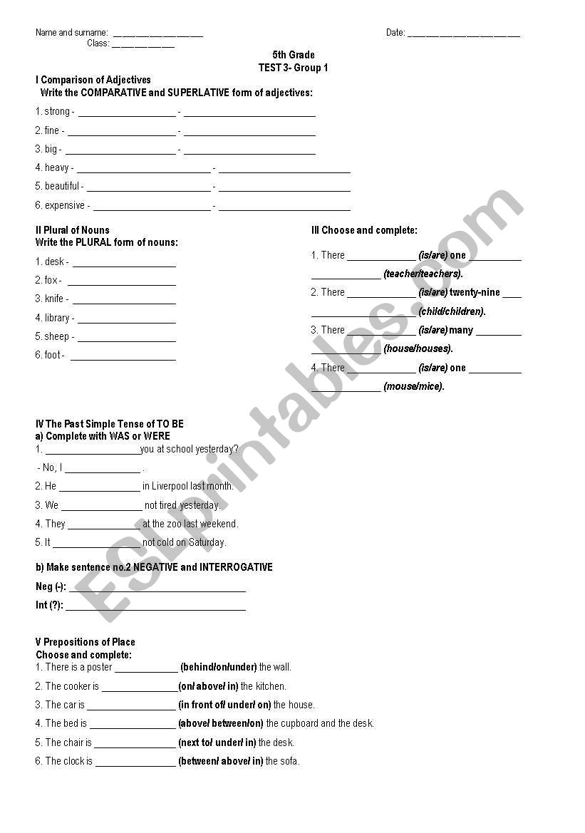 5th_Grade_Test_3_Group_1 worksheet