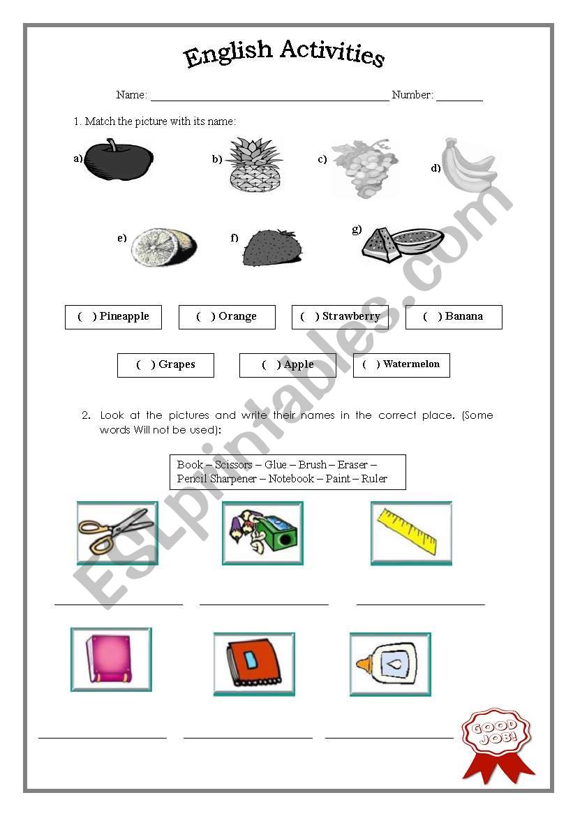 Practicing Vocabulary worksheet