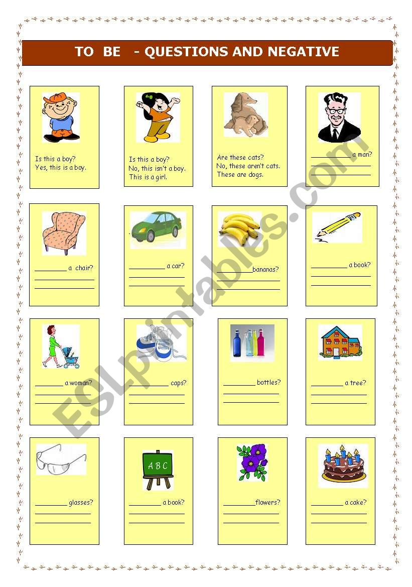 Verb TO BE  worksheet