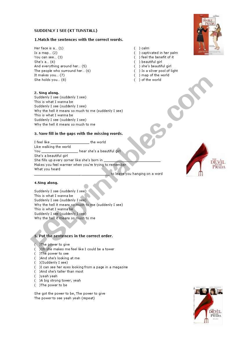 SONG worksheet