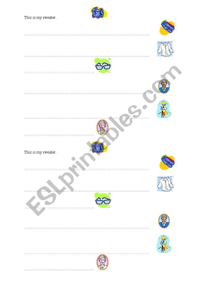This, That, These, Those worksheet
