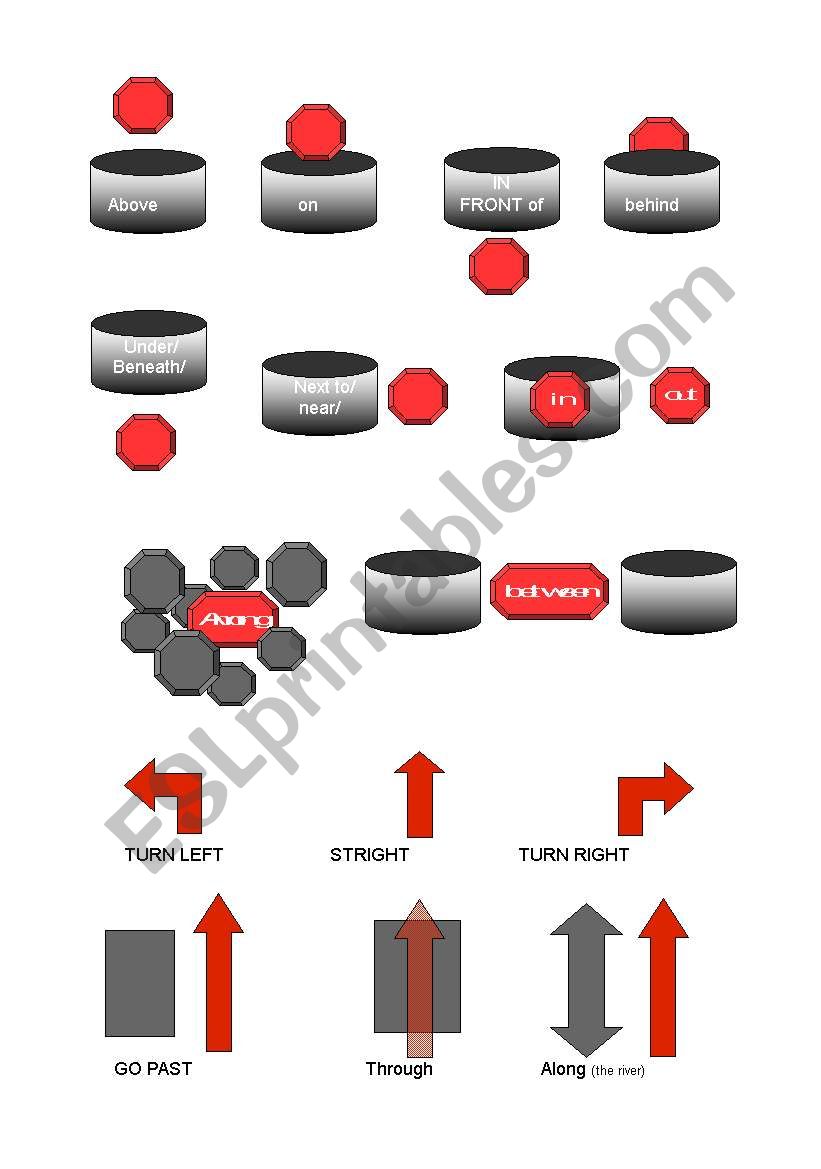 space and directions worksheet