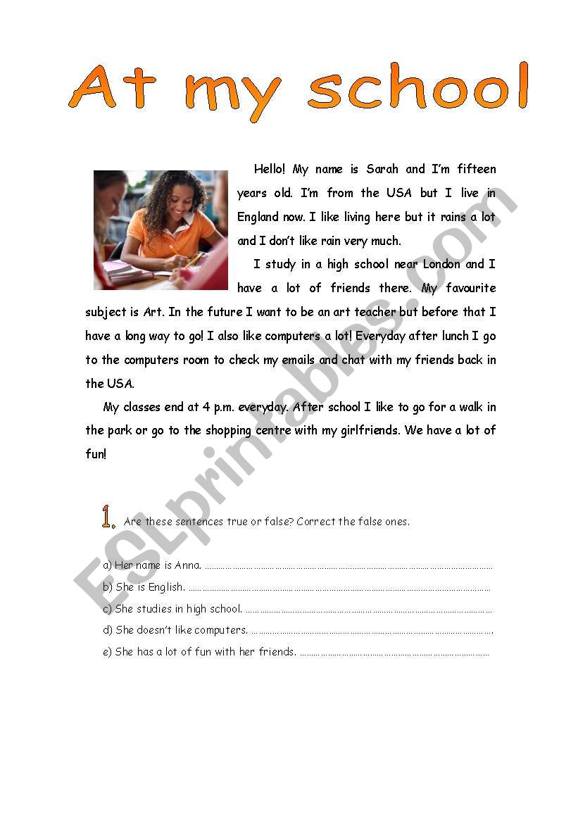 at-my-school-reading-comprehension-esl-worksheet-by-xana-f