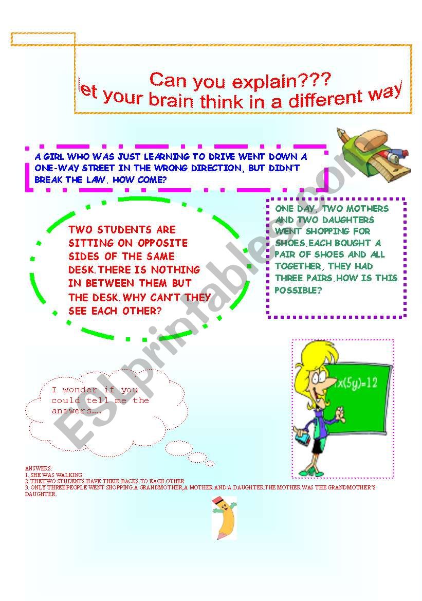 Can you explain? worksheet