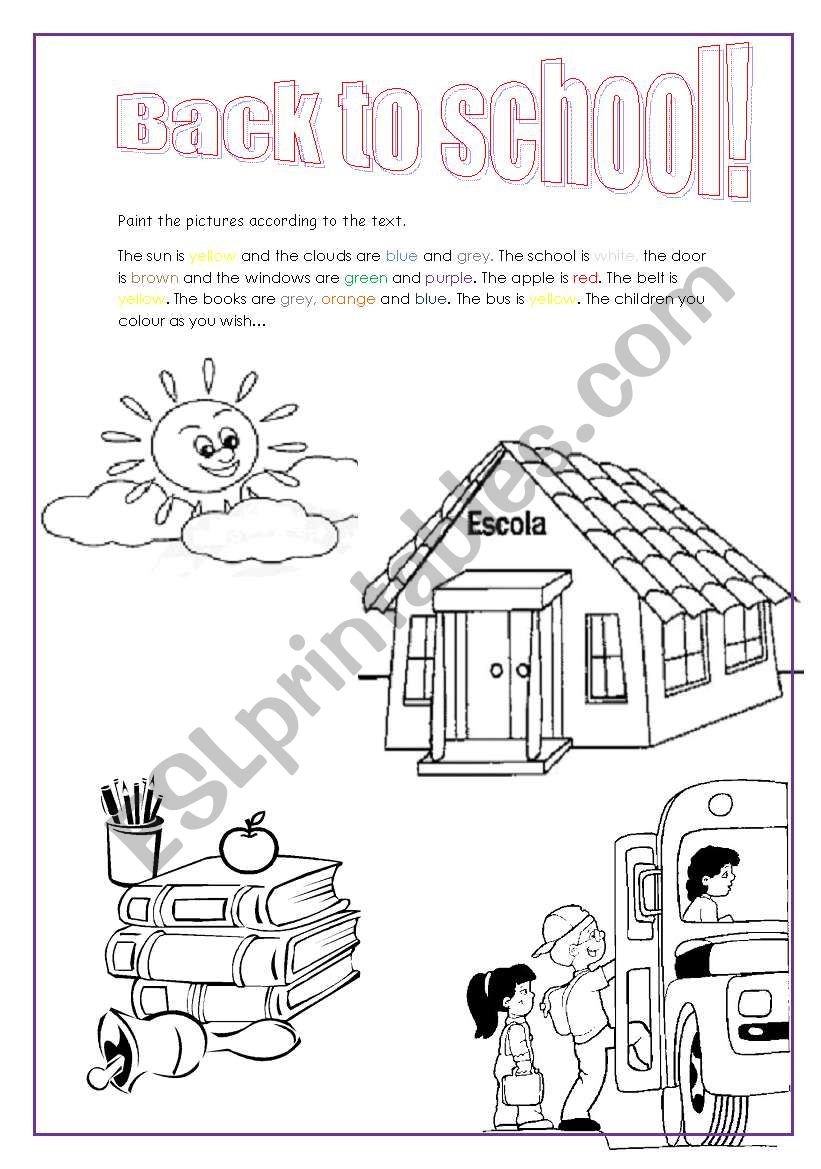 cover- back to school!!! worksheet