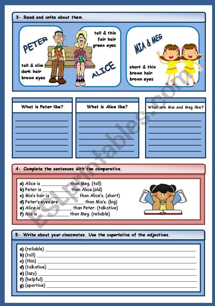 DESCRIBING PEOPLE - PART 2 worksheet