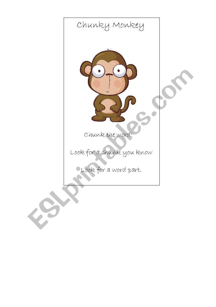monkey  worksheet