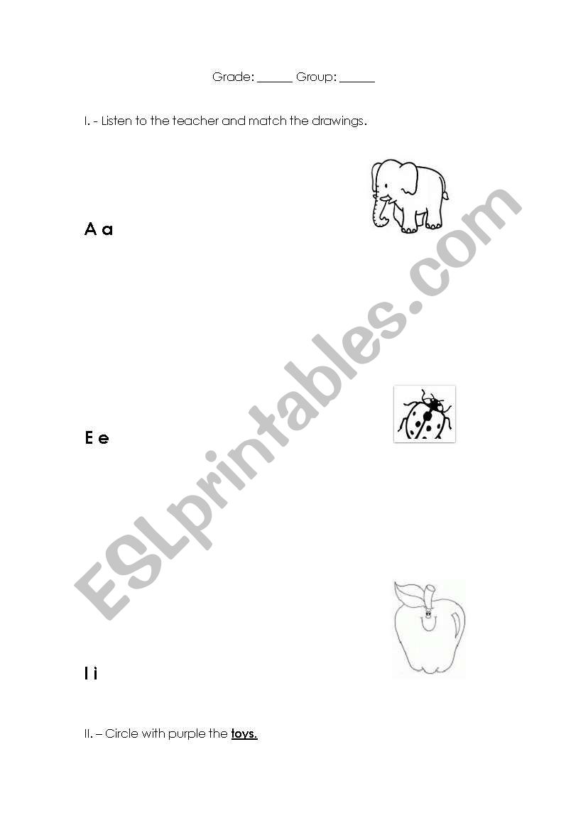 listening worksheet