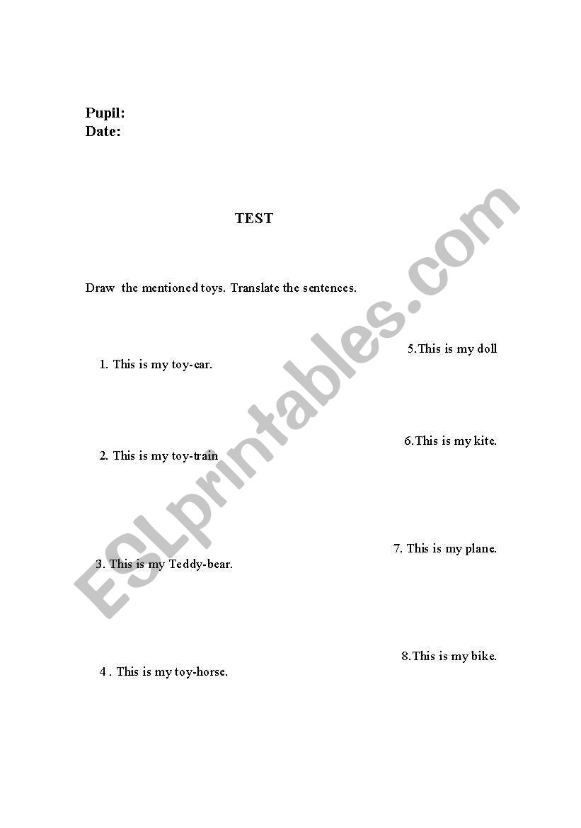 Test worksheet