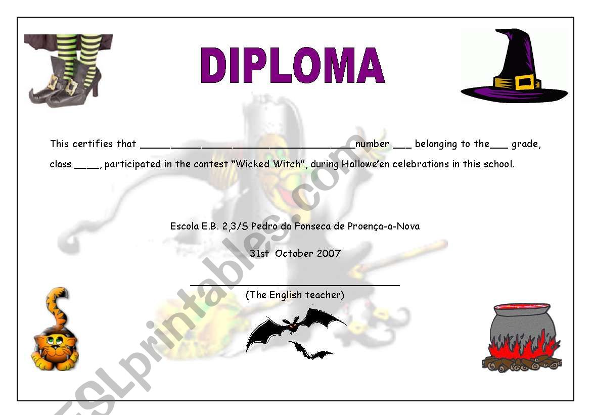 Halloween certificate (07.05.09)