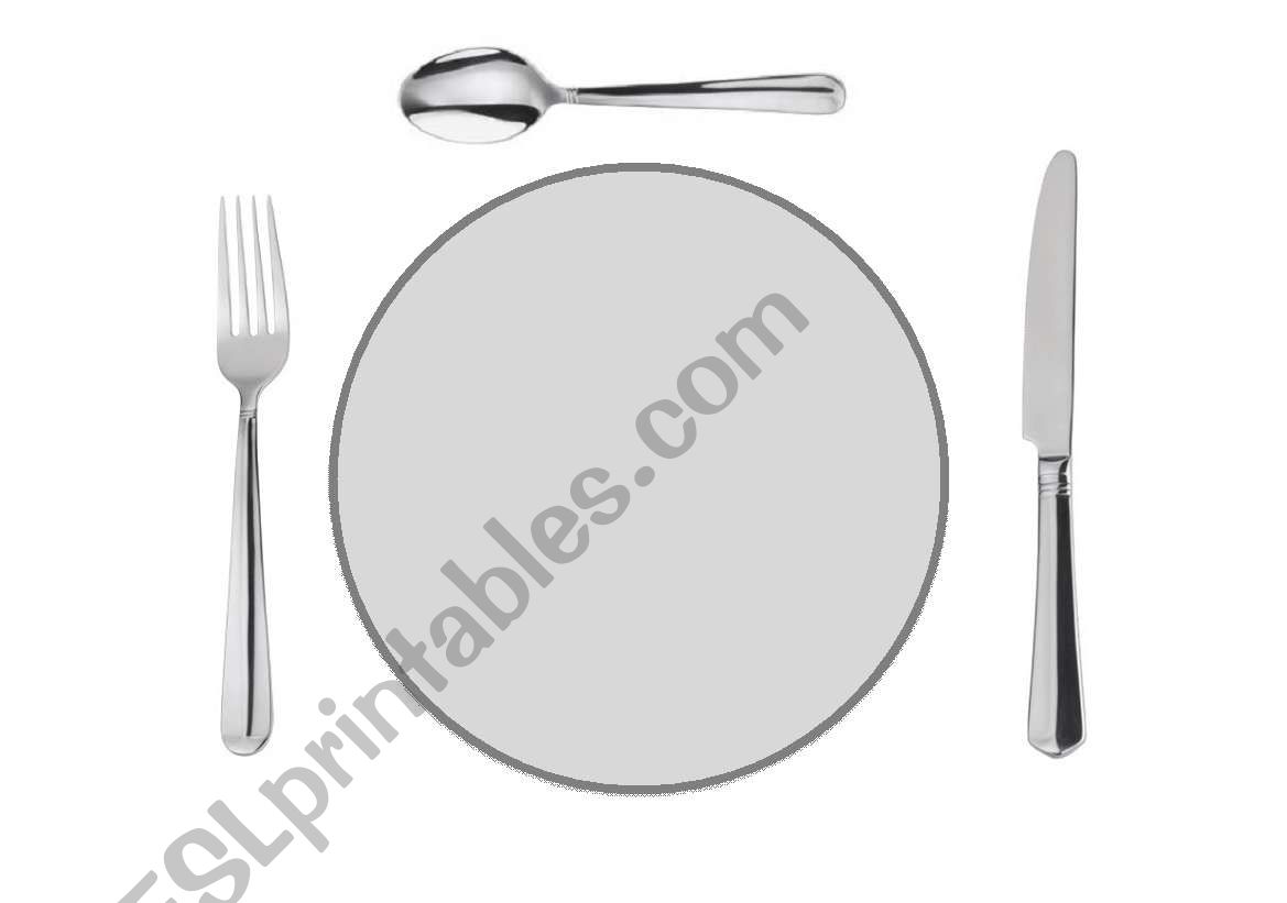 cutlery worksheet