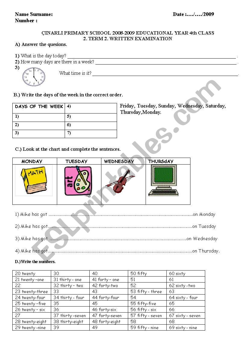 REVISION FOR ELEMENTARY STUDENTS