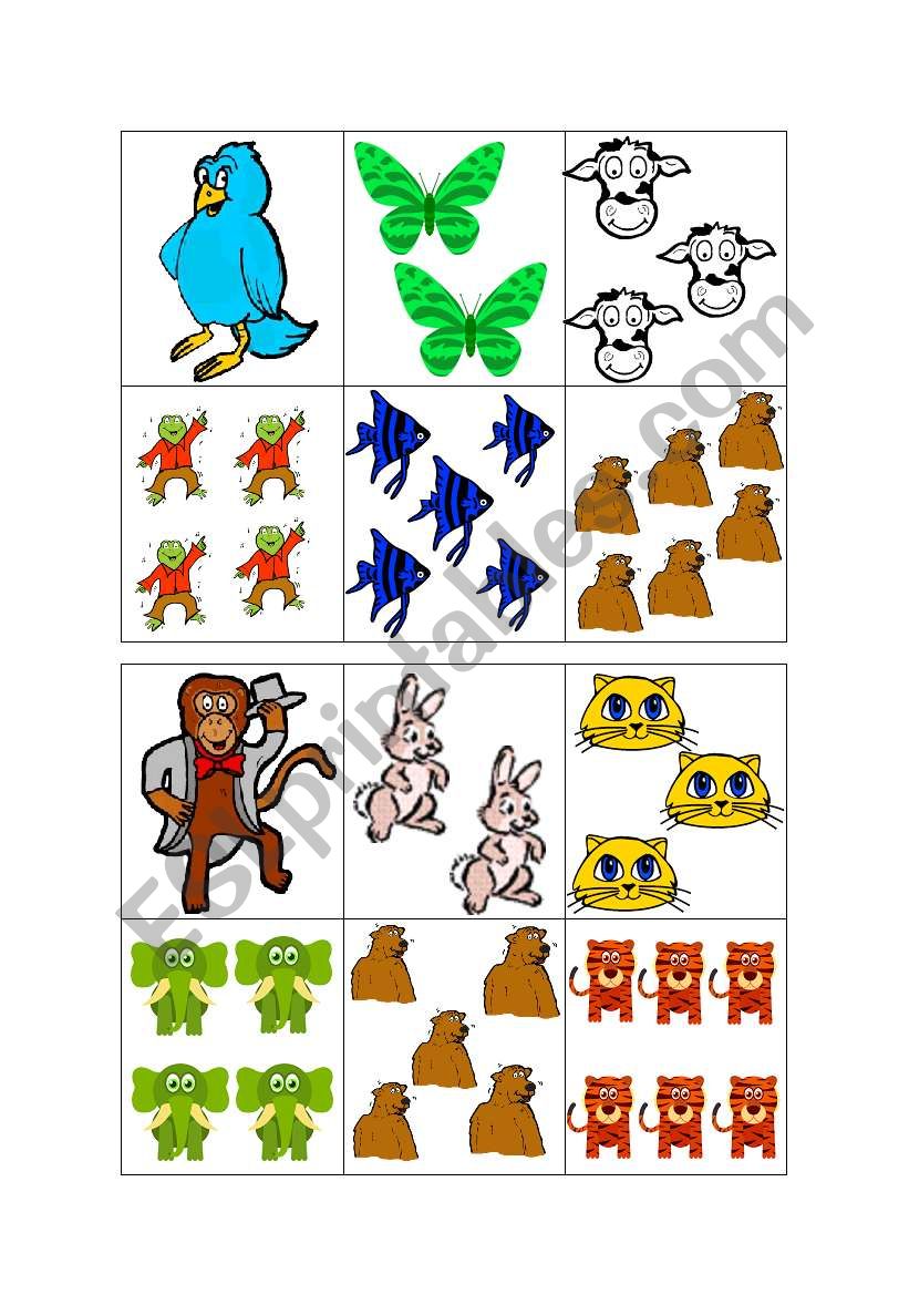 Animal Bingo worksheet