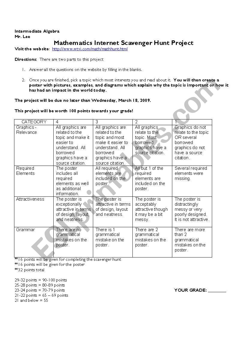 english-worksheets-scavenger-hunt