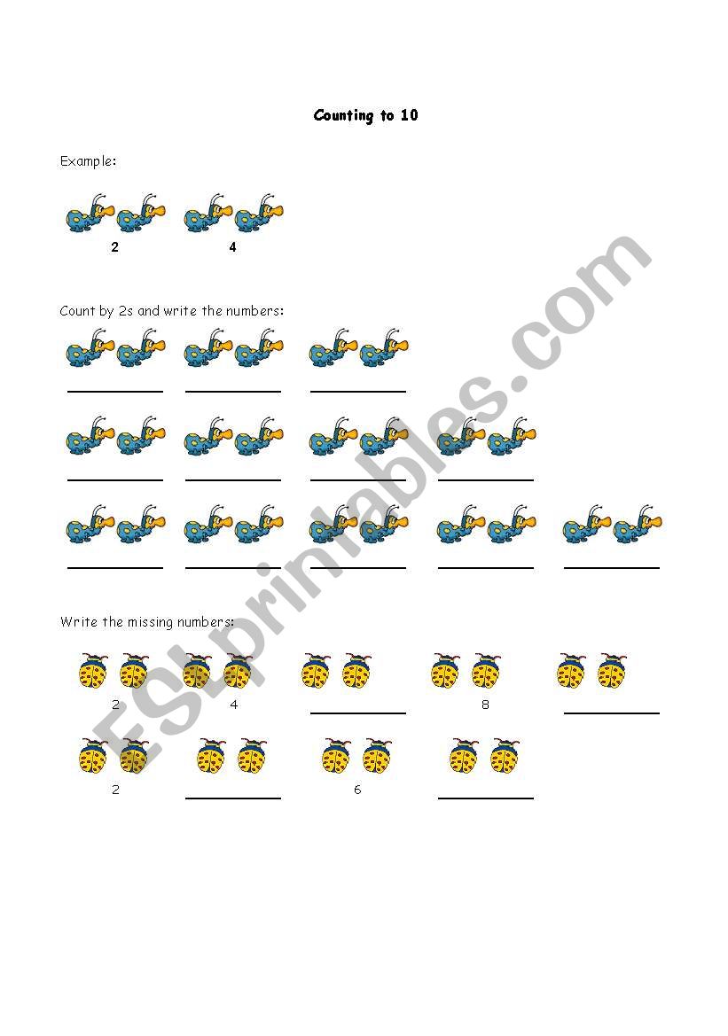 Count by 2 worksheet