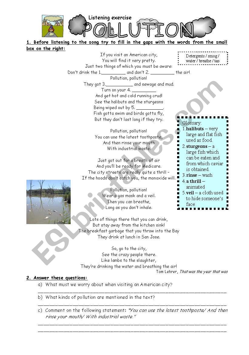 Environment worksheet