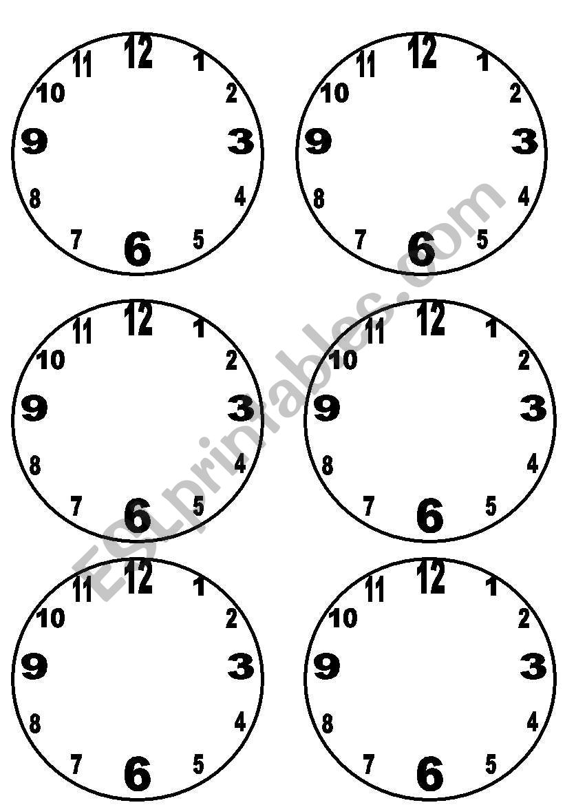 clock model worksheet