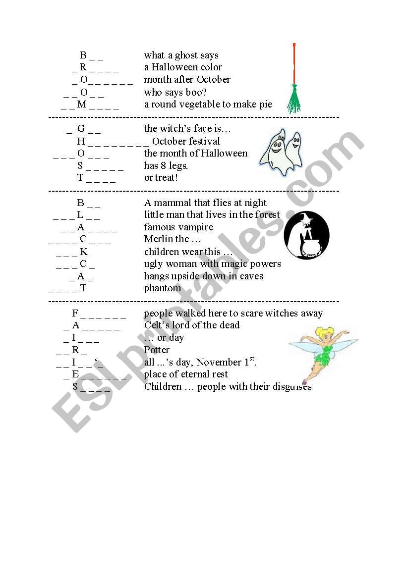 halloween puzzle worksheet