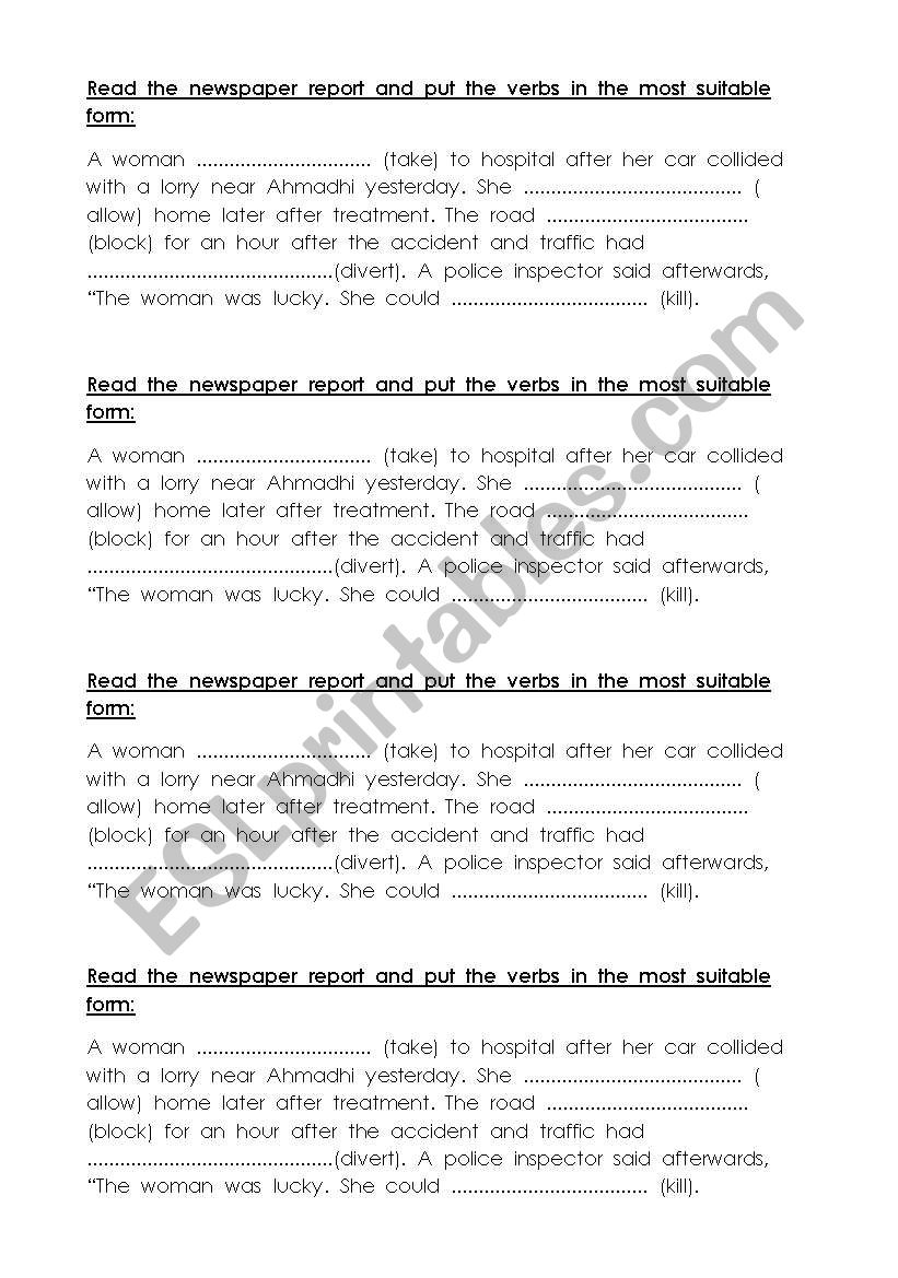 Passive  voice worksheet