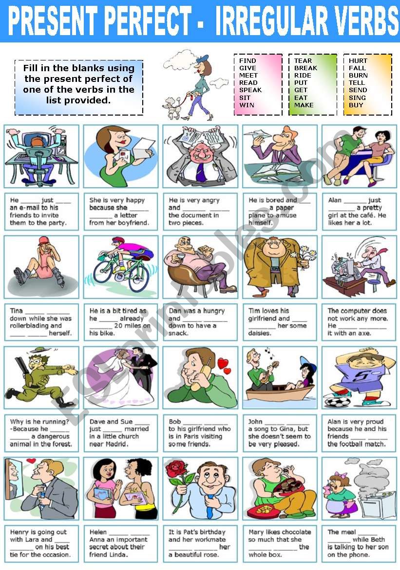 PRESENT PERFECT - IRREGULAR VERBS