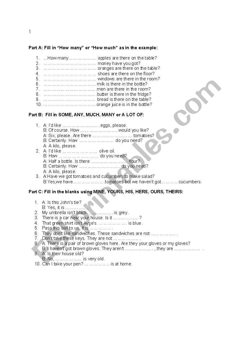 general revision for elementary learners