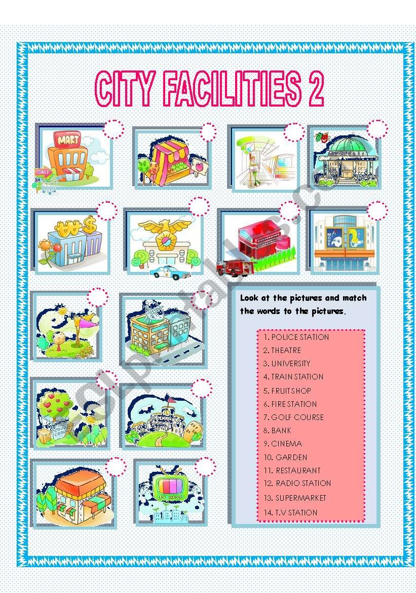 CITY FACILITIES 2 worksheet