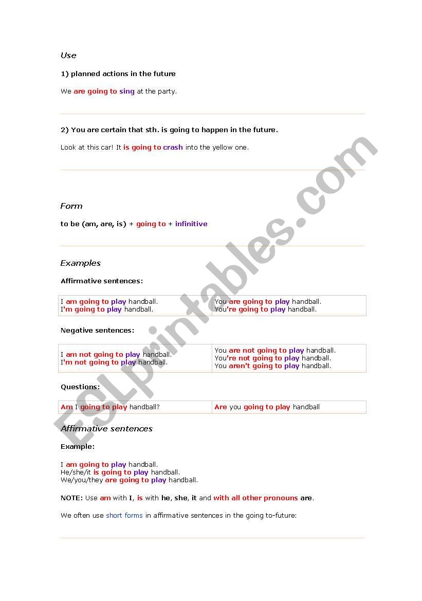 going to  worksheet
