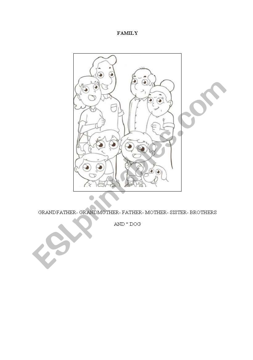 FAMILY worksheet