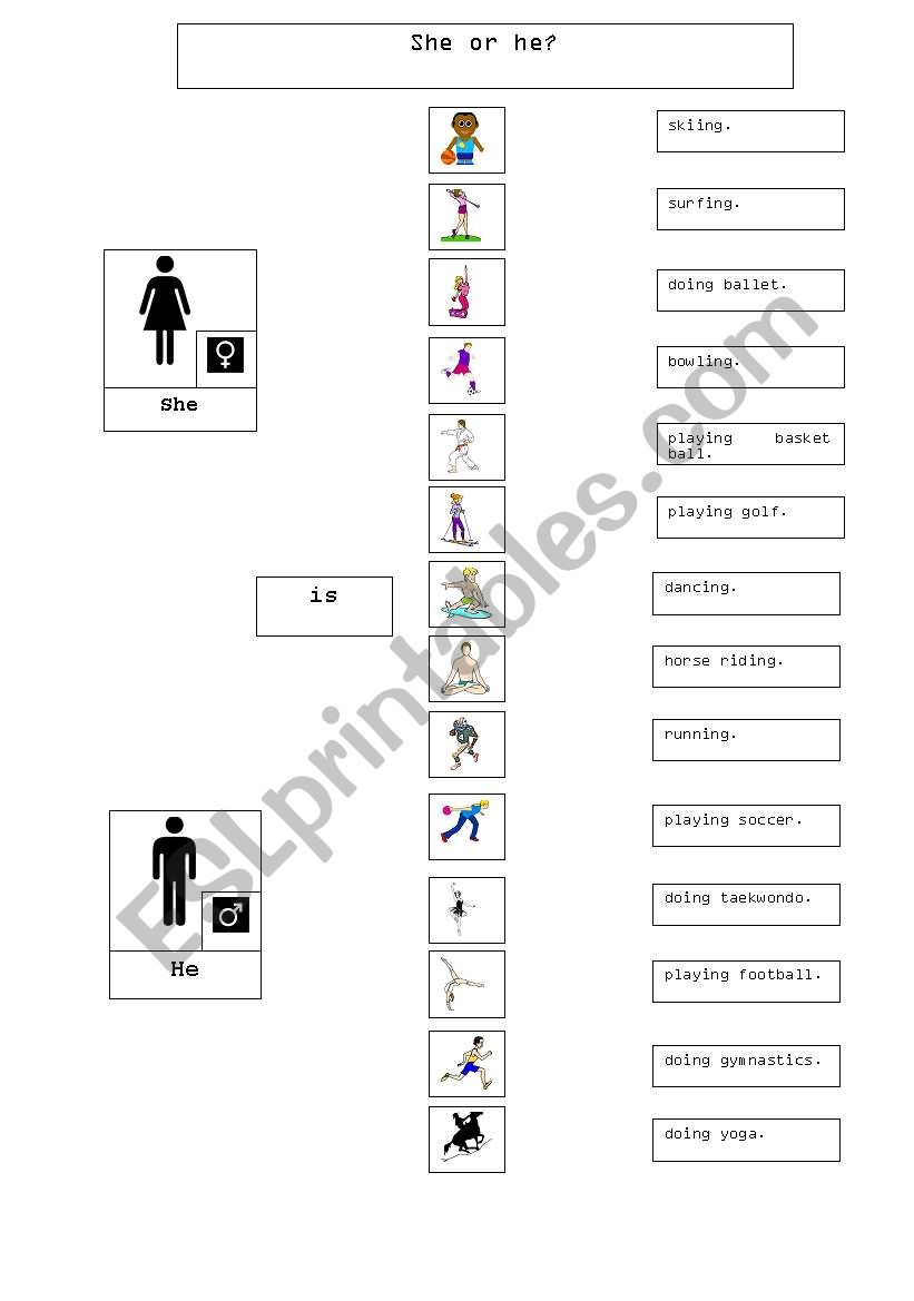 Personal Pronouns and activities