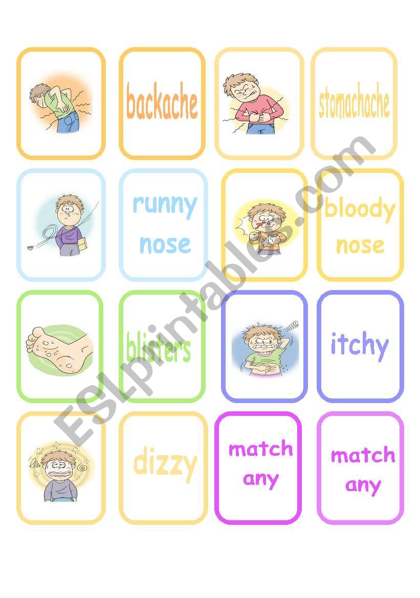 Sicknesses Memory Game (Part 2 of 2)