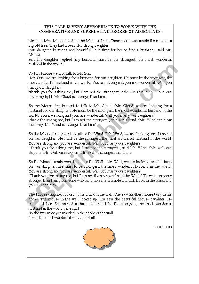 Comparative and Superlative  worksheet