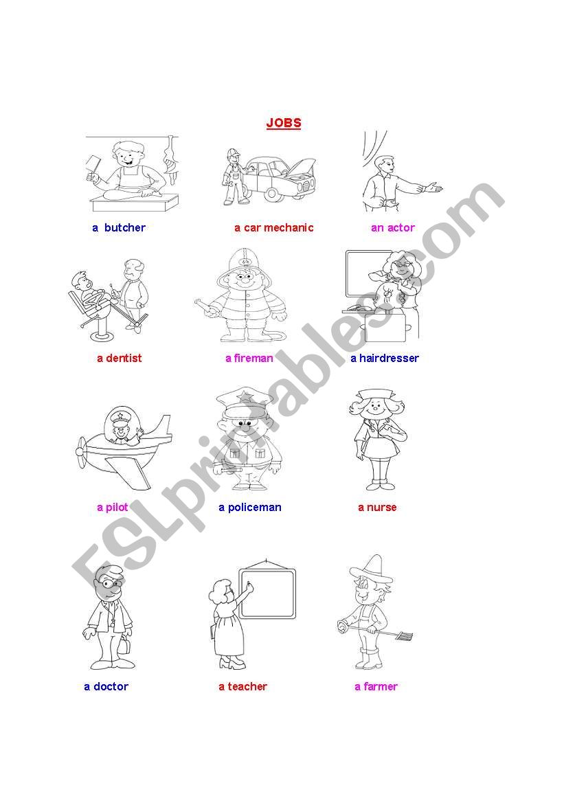 jobs worksheet