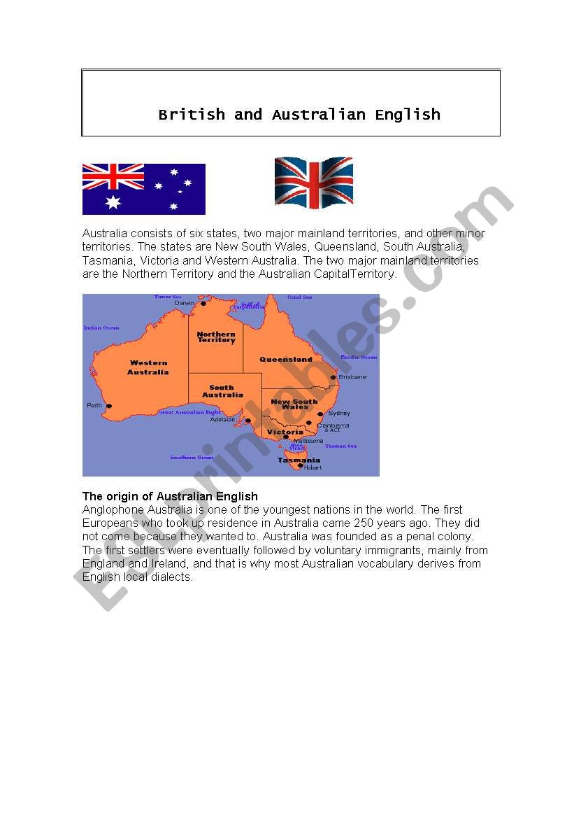 British and Australian English