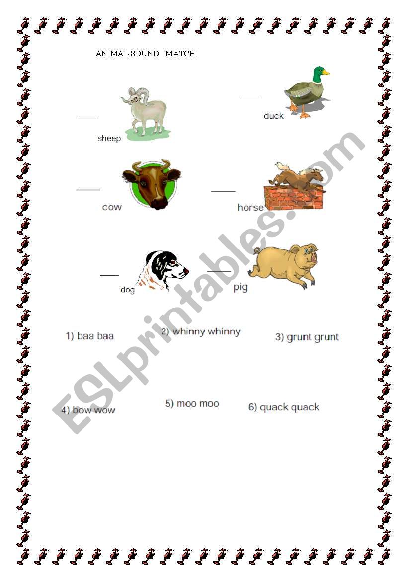 ANIMAL SOUND worksheet