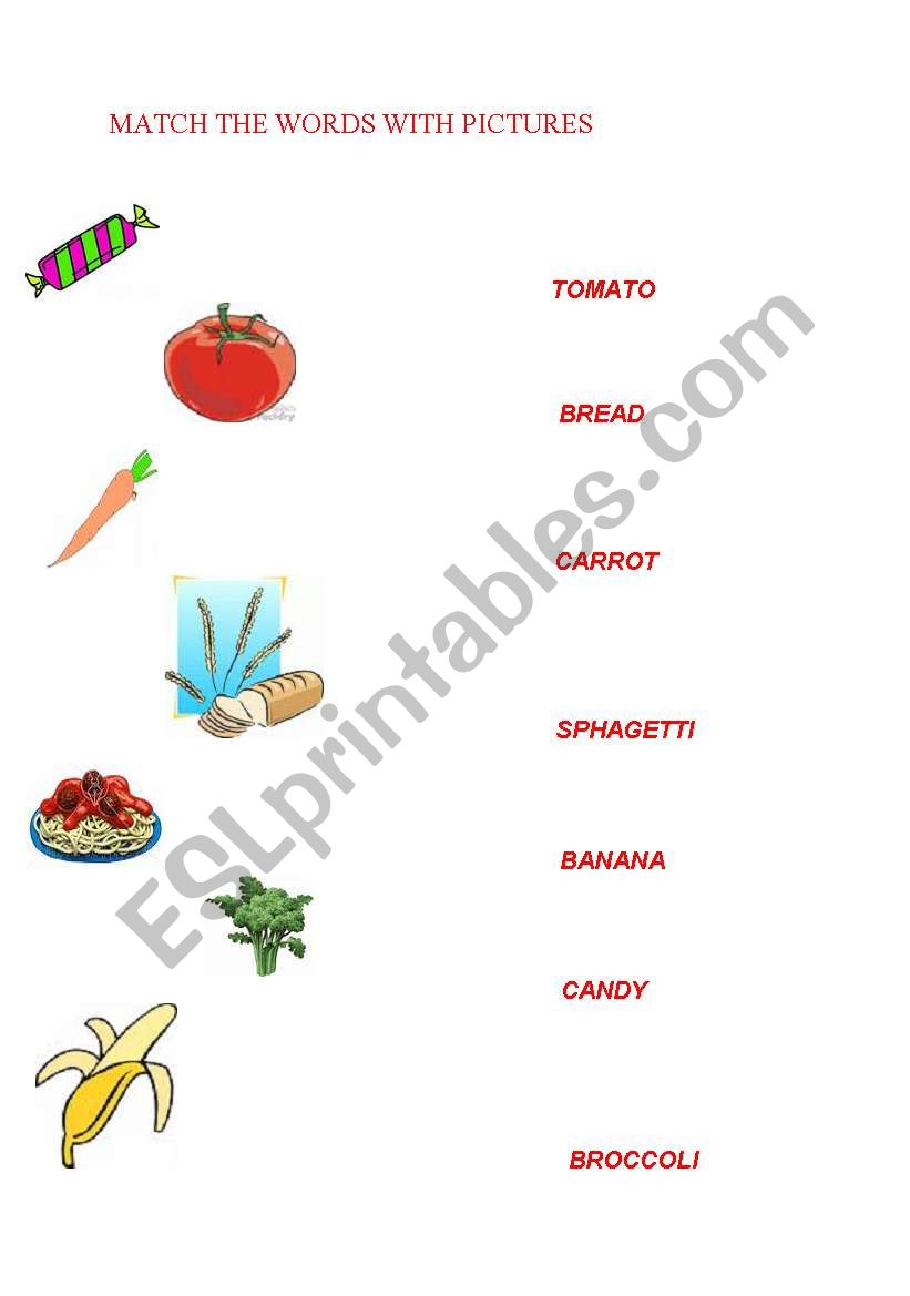 worksheets for teaching food worksheet