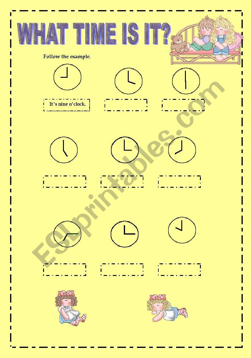 WHAT TIME IS IT? worksheet