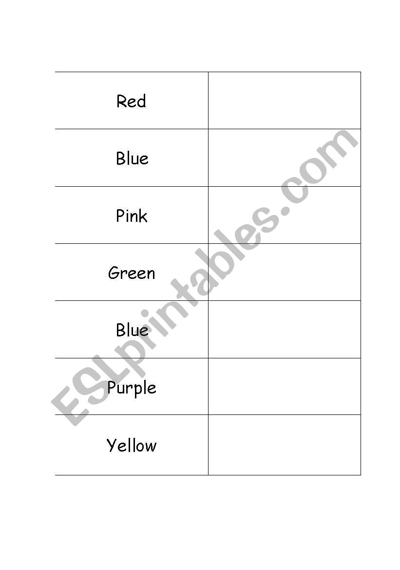 Color Counting worksheet