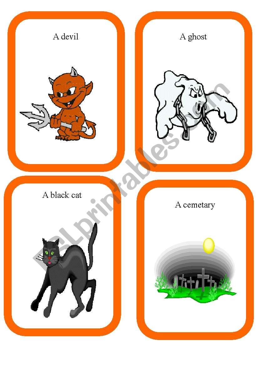 halloween cards 3 worksheet