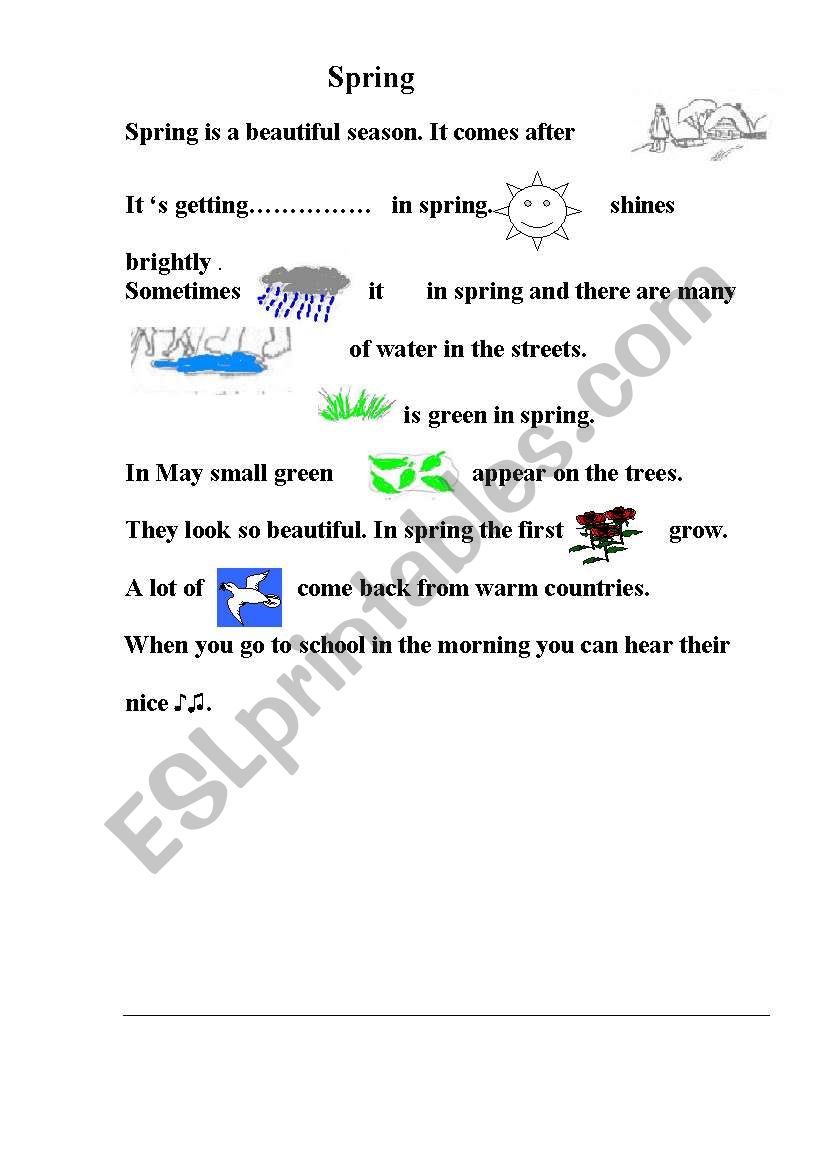 Spring worksheet