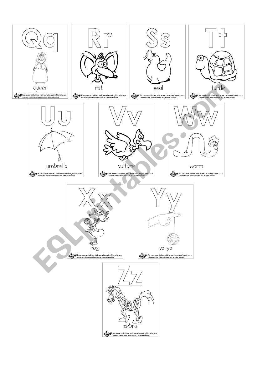 ABC coloring page worksheet