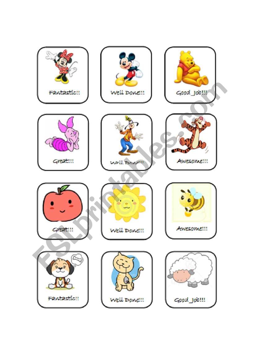 Stickers worksheet