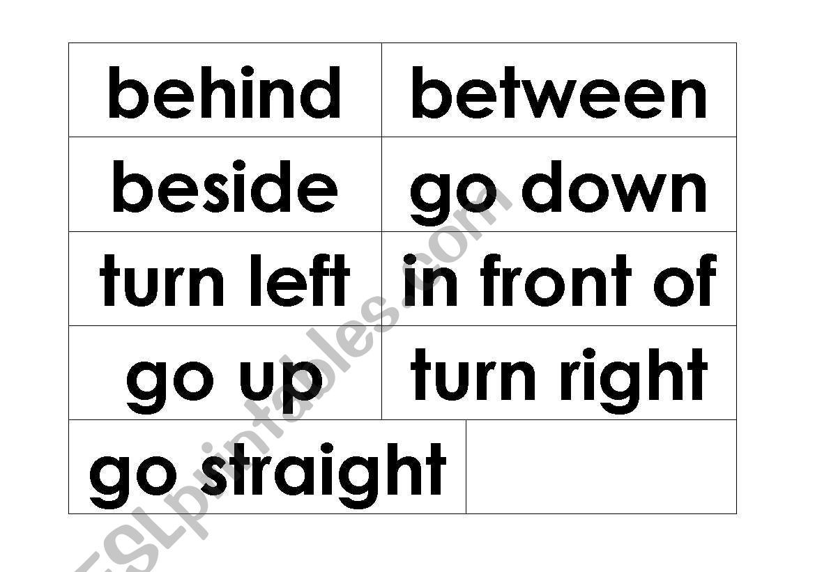 Prepositions of position worksheet